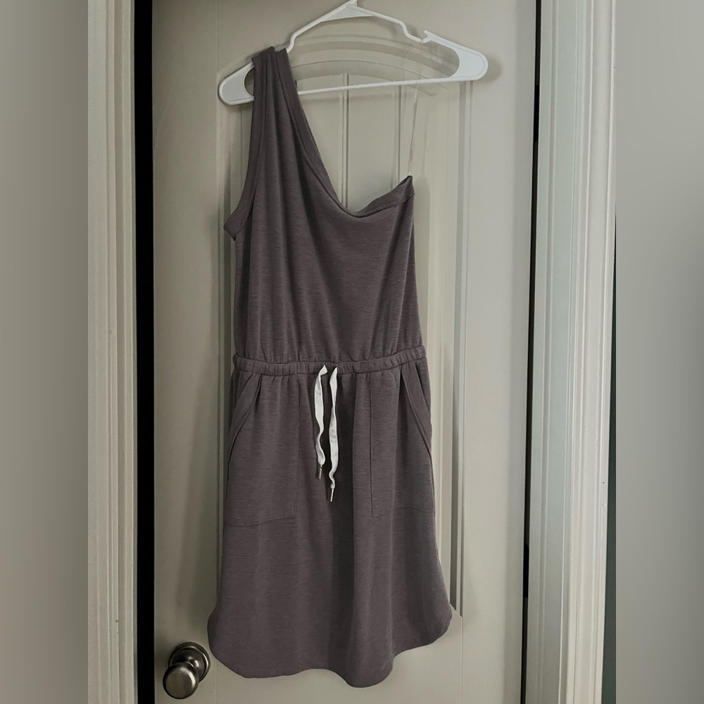 One Shoulder Purple Dress